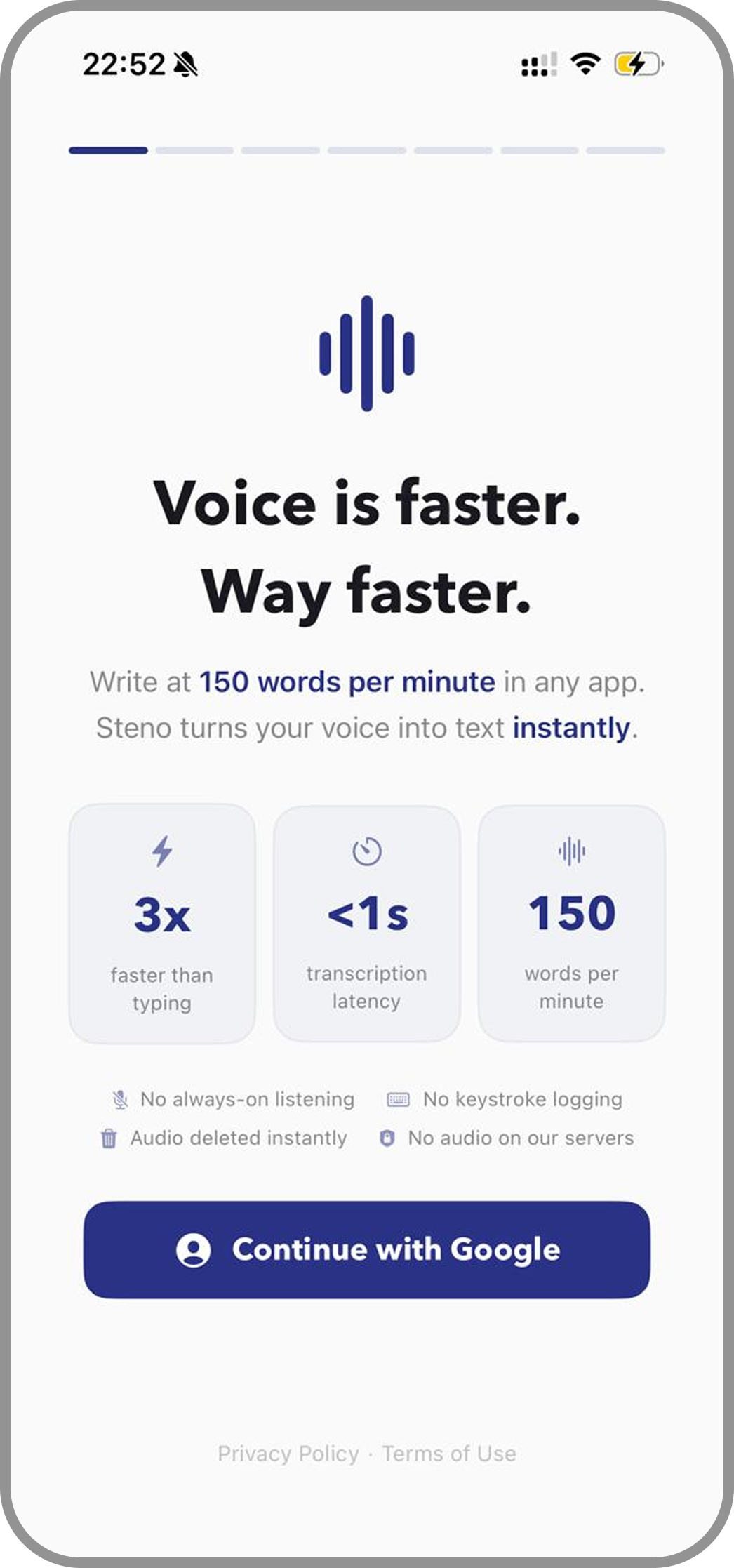 Voice Keyboard Pro welcome screen
